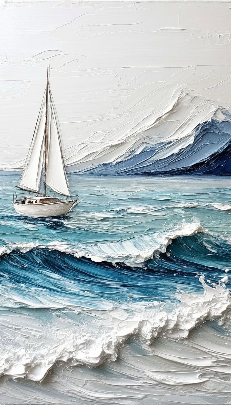 Impasto Ocean Landscape